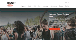Desktop Screenshot of banffcentre.ca